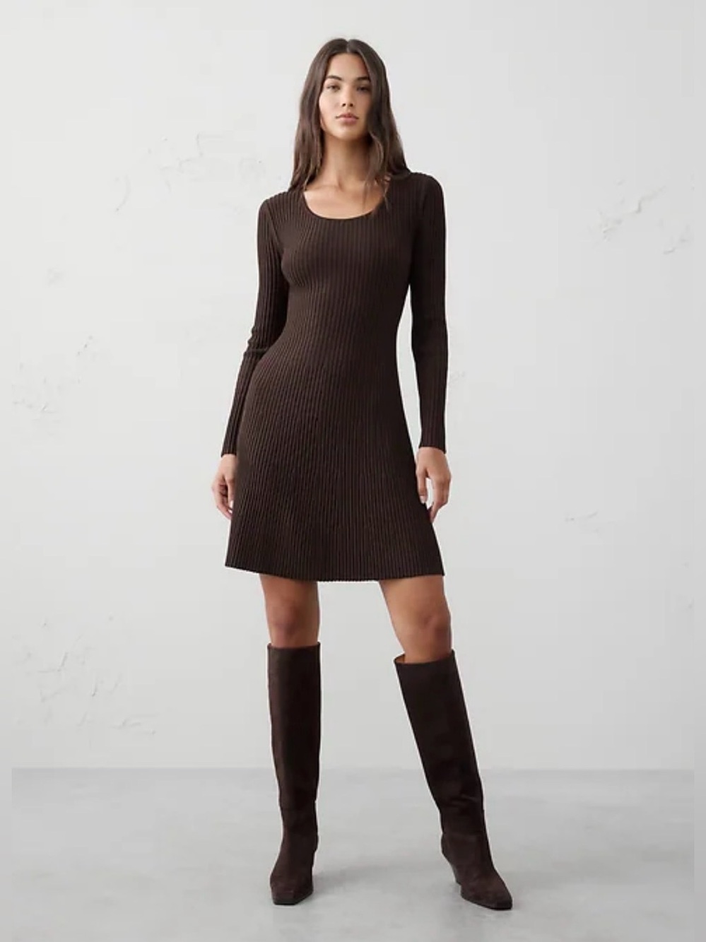 NWT BANANA REPUBLIC RIBBED KNIT MINI DRESS, SIZE M